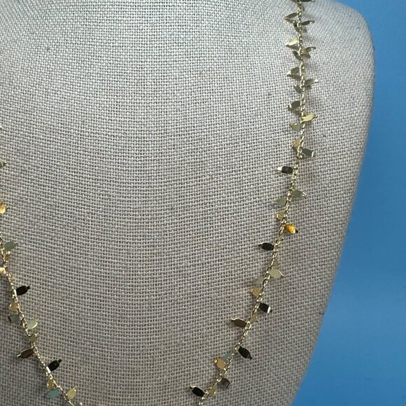Gold Over Sterling Silver 925 Embellished Cable Link Chain Necklace Size 19'' - Picture 4 of 11